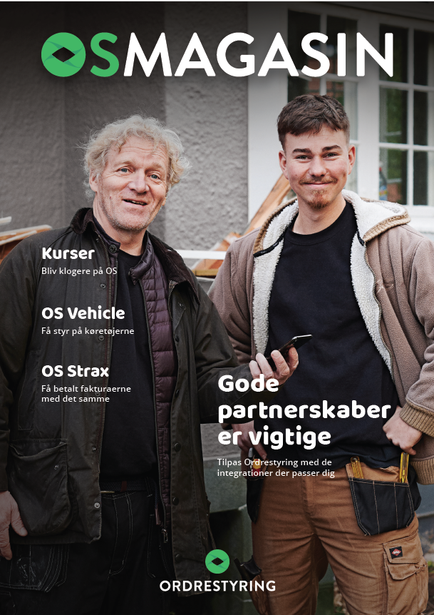 Forsiden til OS Magasinet #1, 2022, hvori du kan læse om vores kurser, om OS Vehicle, OS Strax og vores integrationspartnere