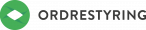 Ordrestyring logo med sort tekst